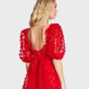 NWT For Love & Lemons Hannah Mini Dress L